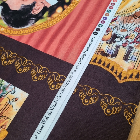 Super Rare Quilting Treasures "Gone With The Wind" 2010 Sewing Cotton Panels - Picture 9 of 16